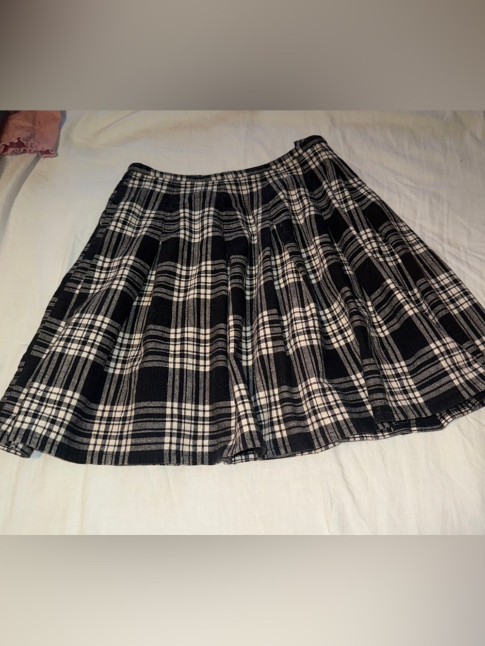 Ultra Pink Girls Plaid Pleated Skirt Sz 47 (Large Ages 10-12)  Vtg 80’s